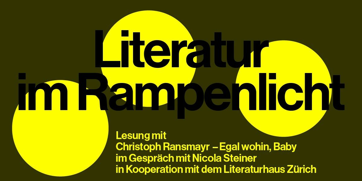 Literatur im Rampenlicht – Nicola Steiner, Literaturhaus Zürich, begrüsst Christoph Ransmayr