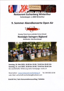 Sommer Abendkonzert der Bigband Nostalgie Swingers, Rest. Eschenberg