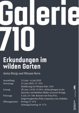 Vernissage: «Erkundungen im wilden Garten»